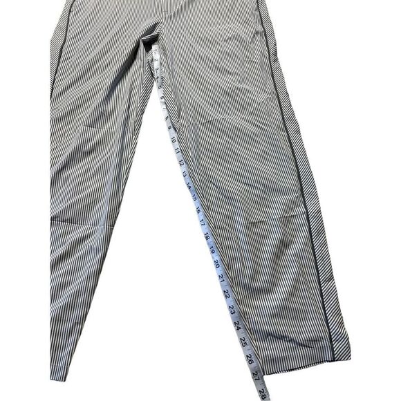 Athleta Women's Brooklyn Textured Pull On Striped Ankle Pants Size 10 NWT - Picture 3 of 8